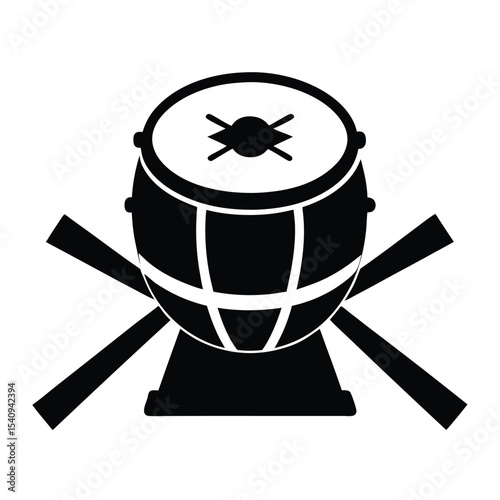 Powerful Rhythm Drum Icon, Percussion Instrument Graphics