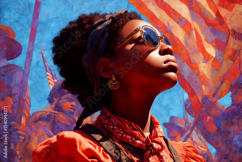 Woman with Flag