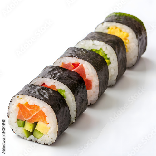 sushi with chopsticks