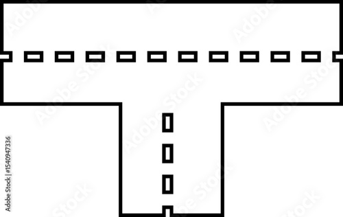 Road and highway in perspective icon. Road path with different bends. The road connects the cities road pieces in graphic style. Vector illustration isolated on transparent background