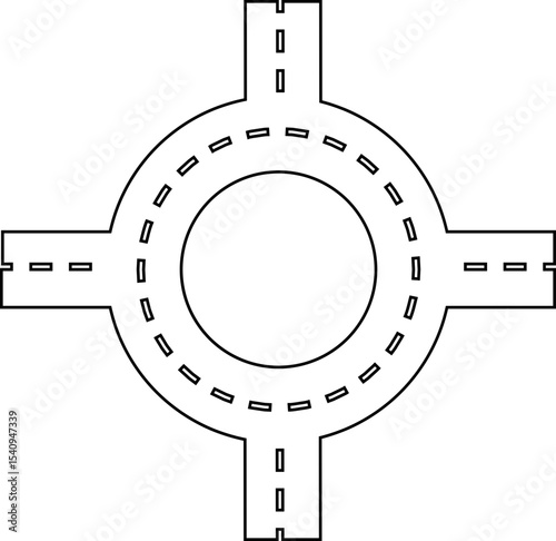 Road and highway in perspective icon. Road path with different bends. The road connects the cities road pieces in graphic style. Vector illustration isolated on transparent background