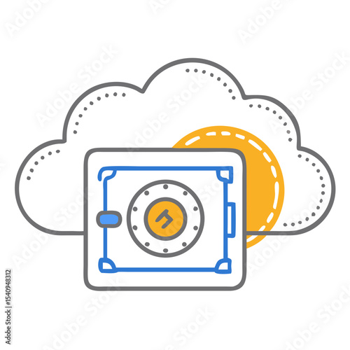 Safe Cloud Storage Icon