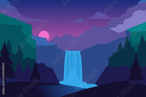 Serene mountain landscape at sunrise with clouds and mist, offering a breathtaking view of nature's beauty