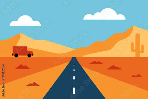 Desert Road Trip A Journey Across the Sun-Drenched Sands