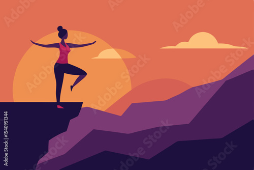 Find Your Balance Yoga and Mindfulness on a Mountaintop at Sunset