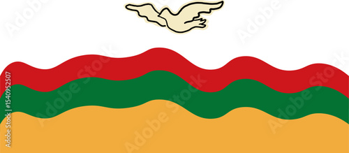 symbols and colors of juneteenth in doodle style in vector. Element for poster sticker design banner decoration prints postcards