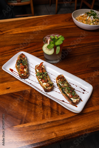 Bruschetta on a plate