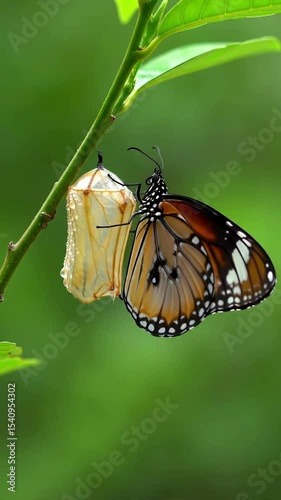 butterfly on a leaf metamorphosis perfect