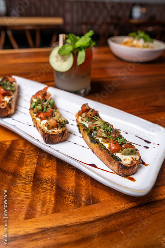 Bruschetta on a plate