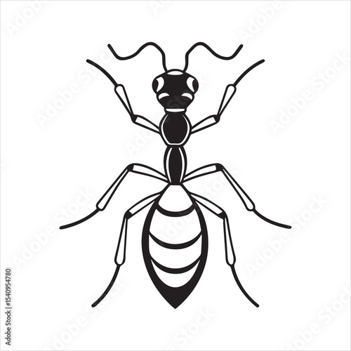 ant vector illustration black insect