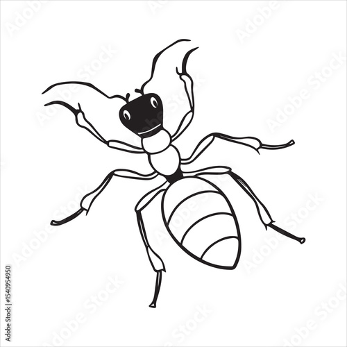 ant vector illustration black insect