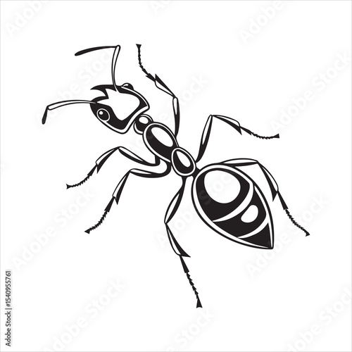 ant vector illustration black insect