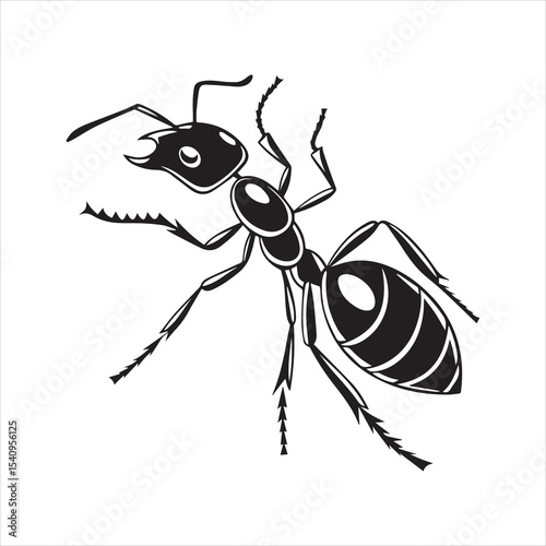 ant vector illustration black insect