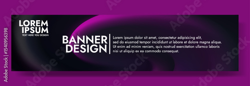 Modern banner design with a vibrant neon pulse background