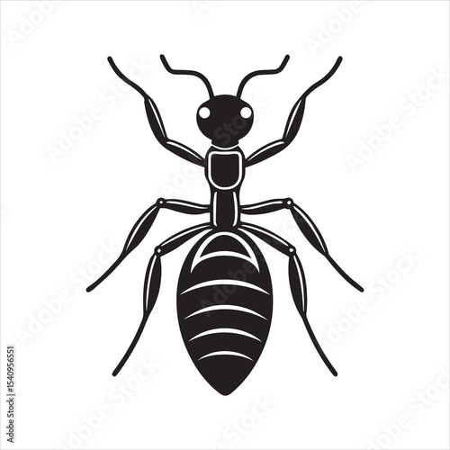ant vector illustration black insect