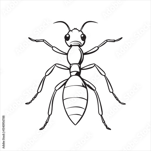 ant vector illustration black insect