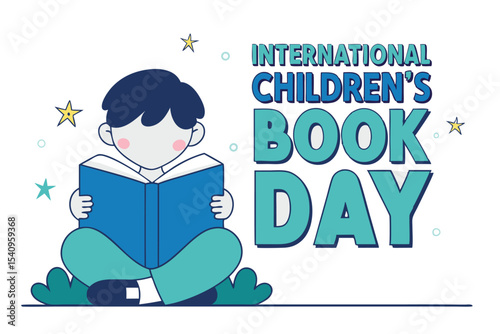 Flat character holding an open book. Perfect for school posters, education campaigns, and libraries. Not AI-Generated