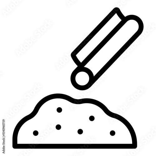 cocaine powder outline icon for stimulant drug abuse