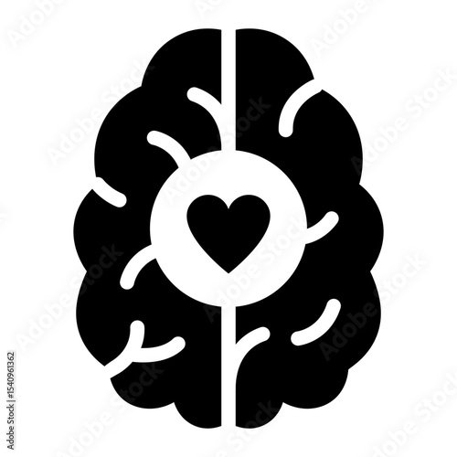dopamine brain glyph icon for addiction chemical impact
