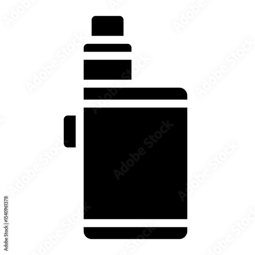 vape device glyph icon for modern smoking addiction