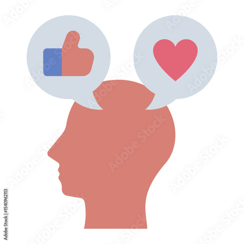social media flat icon for behavioral digital addiction