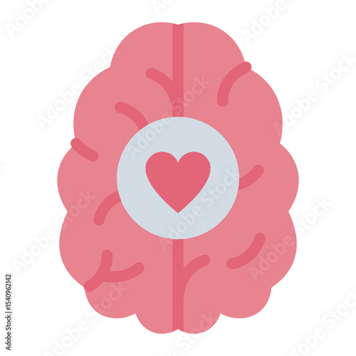 dopamine brain flat icon for addiction chemical impact
