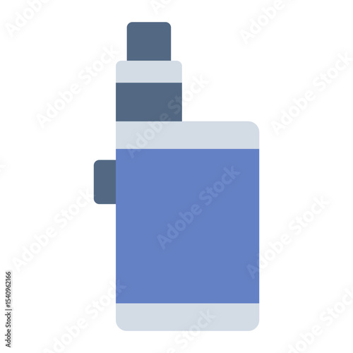 vape device flat icon for modern smoking addiction