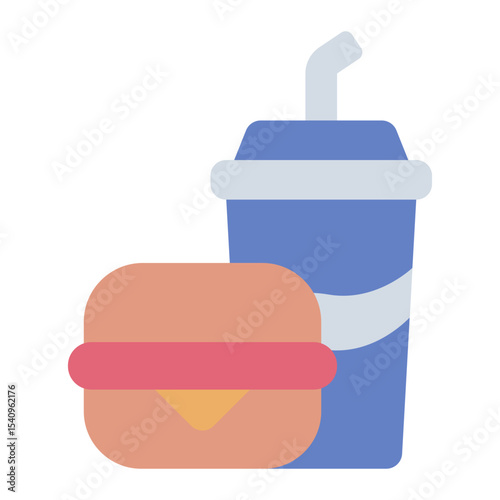 fast food flat icon for junk food craving behavior