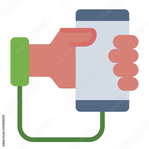 phone grip flat icon for digital screen obsession