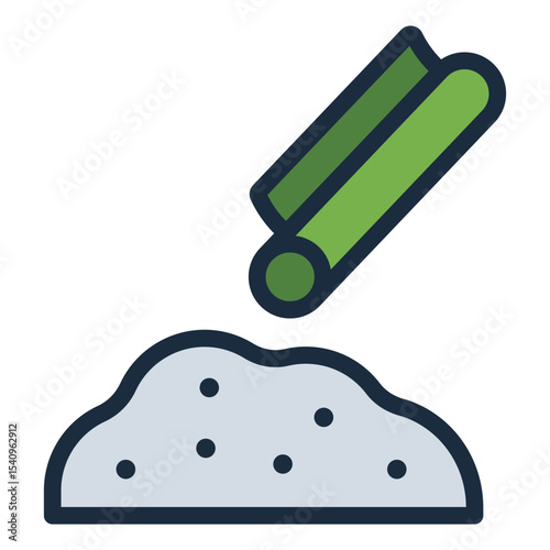 cocaine powder filled line icon for stimulant drug abuse