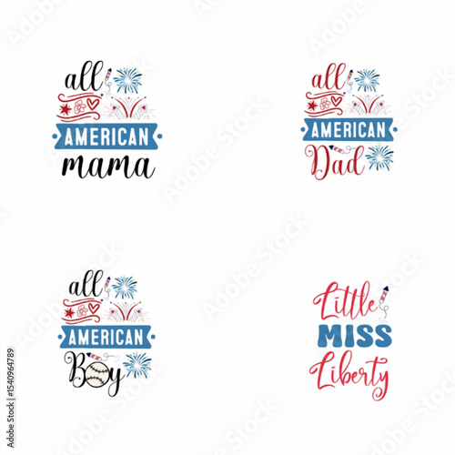 unique designs celebrate Independence Day with catchy slogans fireworks and red white blue color schemes ideal for t-shirts mugs 