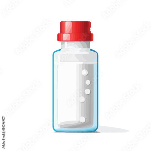 Professional Medical Ointment Bottle Vector Illustration for Healthcare Graphics