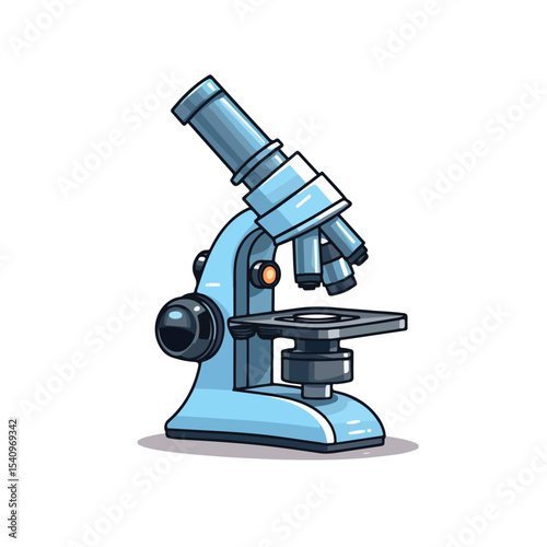 Professional Microscope Science Icon Vector Illustration for Educational and Research Purposes