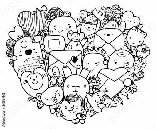 Cute Valentine’s Day Animal Coloring Pages – Love and Hearts for Kids

