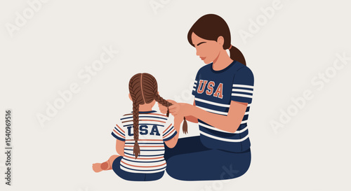 USA Independence Day Celebrating Statehood & Federal Pride
