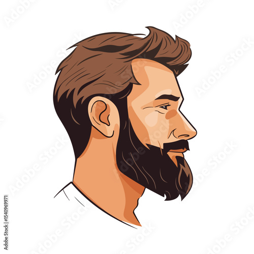 Professional Cartoon Male Profile Avatar Illustration for Business Websites and Applications