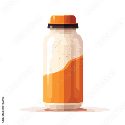 Professional Protein Bottle Icon Vector Illustration for Fitness and Health Concepts