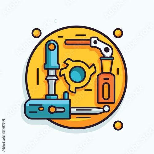 Professional Repair Tool Icon Vector Illustration for Multiple Usage Purposes