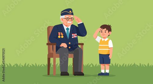 USA Independence Day Honoring Federal State Veterans