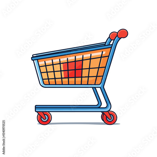 Professional Shopping Cart Symbol Isolated Vector Illustration for E-commerce Websites