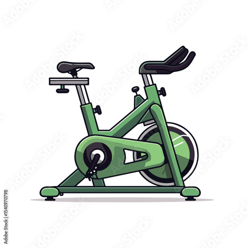 Professional Spinning Bike Fitness Icon for Sport Activities Illustration