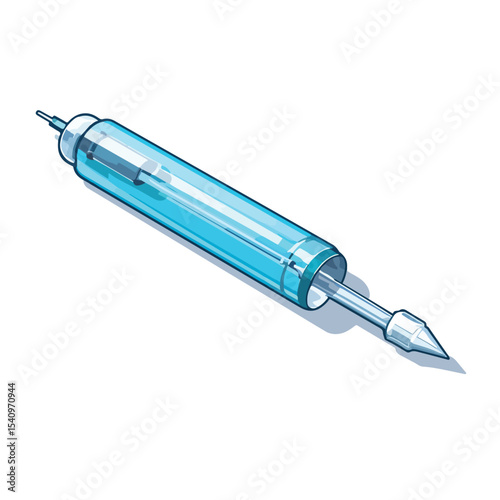 Medical Syringe Vector Illustration for Healthcare and Medical Concept