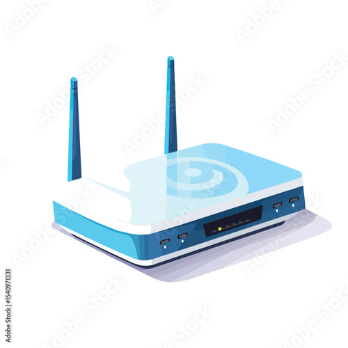 WiFi Router Inside House Modem Icon Vector Illustration for Networking Solutions