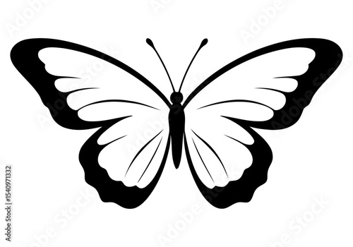 Abstract butterfly illustration geometric wing patterns modern vector art for tech branding fashion textiles and contemporary decor