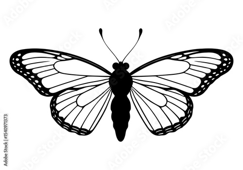 Butterfly on flower vector realistic botanical illustration pollination theme for science textbooks garden centers and eco-brands