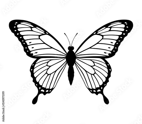 Fantasy butterfly design glowing wings magical creature vector for fantasy book covers RPG games and enchanted forest themes