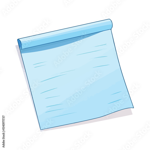 Blue Paper Sheet Note Isolated Vector Illustration for Professional Documents and Presentations