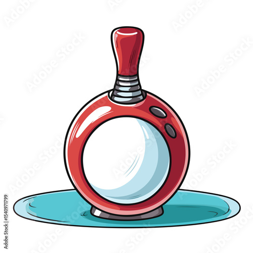 Professional Bowling Ball and Pin Game Equipment Line Vector Illustration for Sports Marketing