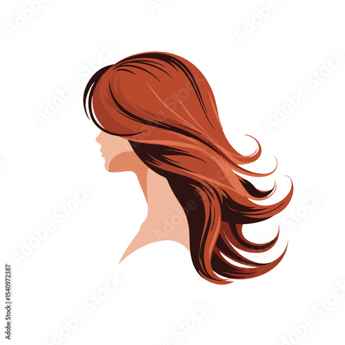 Professional Cartoon Woman Faceless Head with Varied Hairstyles Vector Illustration