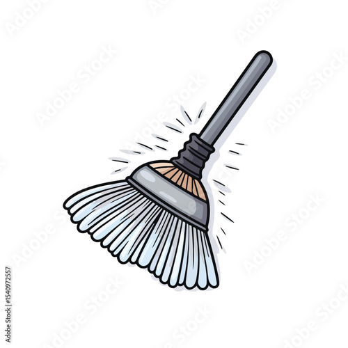 Professional Symbol Vector Illustration of Isolated Cleaning Cobweb Brush